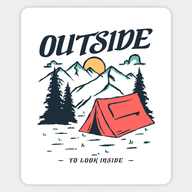 Go Outside To Look Inside Sticker by xyz_studio